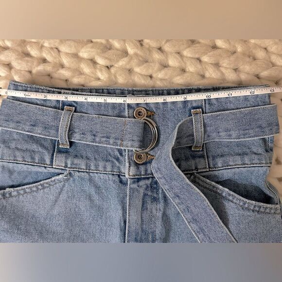 JONATHAN SIMKHAI High-Waisted Belted Straight Leg Blue Jeans. Size 24. Like New! - Picture 10 of 12